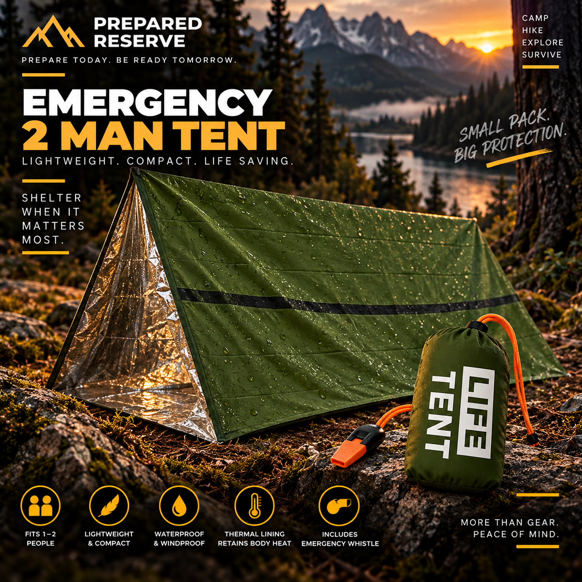 PR - Emergency 2 Man Tent