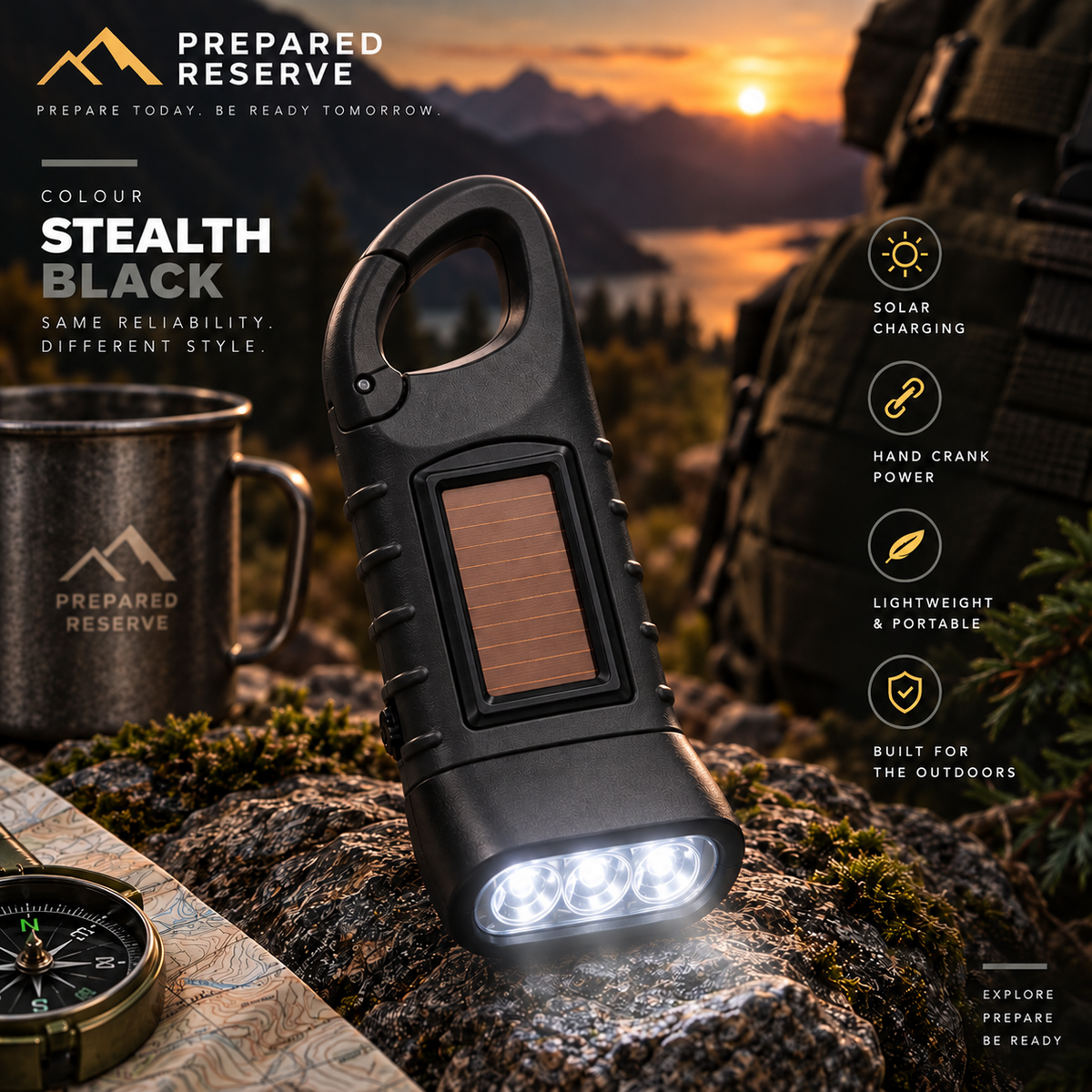 PR- Solar Hand Crank Torch