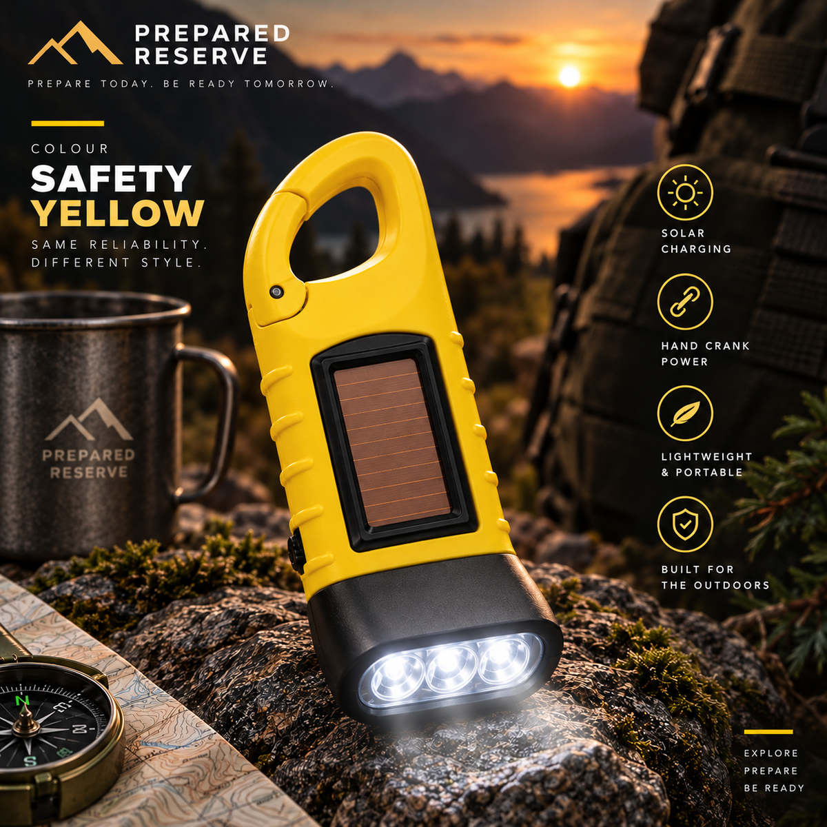 PR- Solar Hand Crank Torch
