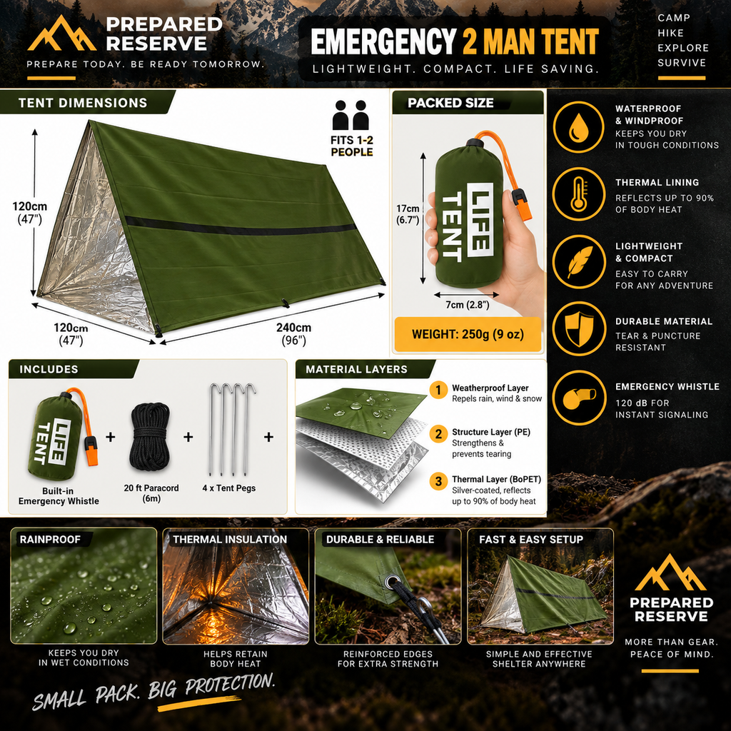 PR - Emergency 2 Man Tent